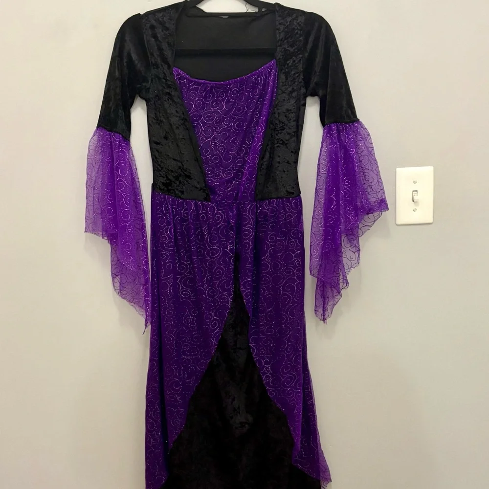 Enchanting Black and Purple Kids Halloween Costume